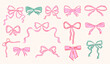 © Marina Zlochin - Collection of hand drawn bows, ribbons illustrations