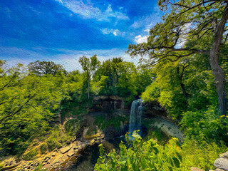 minnehaha falls in summer
