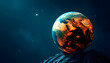 © Go - Tilted World Globe, mindfulness theme, with white tones