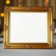 © Global Perspectives - Gold black frame white blank empty paper mockup 5x7 4x6 wedding table number menu sitting notice frame isolated frame border design background isolated