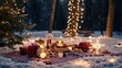 © YauheniB - Cena navideña en la nieve