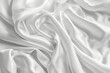 © Marharyta - Glossy white satin fabric folds. Detailed photo textured background