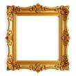 © Global Perspectives - Elaborate golden picture frame isolated on white frame isolated frame border design background isolated