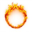 © Global Perspectives - Fire flames frame on white background frame isolated frame border design background isolated
