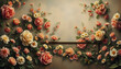 © Go - Beautiful floral vintage wallpaper background, dinamic scene, with white tones