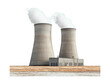 © Gasspoll - Cooling Towers with Steam on Transparent Background