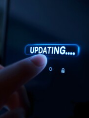 Update software application upgrade technology concept. Improved security, Software update or Operating system, patch update, updating progress bar, Install app patch, new version, program downloading