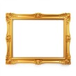 © Global Perspectives - Golden frame isolated on white background frame isolated frame border design background isolated