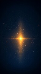 Wall Mural - vertical gradient of glowing golden dots on muted gray minimalist smartphone wallpaper