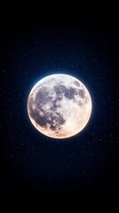 Wall Mural - ethereal gradient moon smartphone wallpaper with glowing light particles