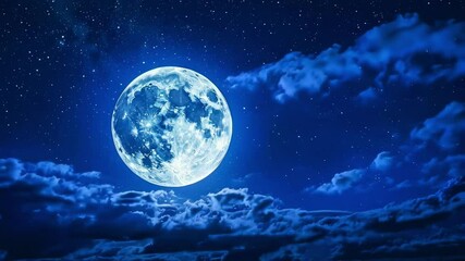 Wall Mural - full moon phenomenon in the night sky