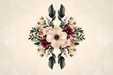 Poster - vintage background with roses