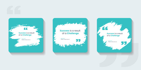set bubble testimonial banner, quote, infographic. social media post template designs for quotes. em