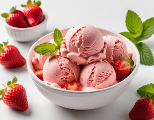 Wall Mural - strawberry ice cream