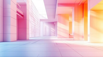 Technical documentation flat design side view engineering focus 3D render colored pastel