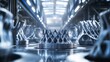 © Monchisa - Large Scale 3D Printing Factory Interior with Metallic Objects