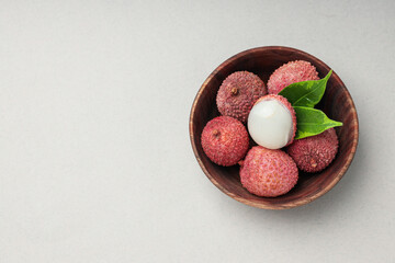 Wall Mural - Lychee, concept of fresh and ripe exotic food