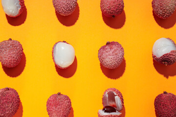 Wall Mural - Lychee, concept of fresh and ripe exotic food