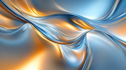 Poster - A glowing abstract background blending festive tones of icy blue and warm gold