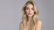 © Volodymyr - Beautiful blonde woman. Beauty, skincare, and cosmetics advertisements. Portrait of a sexy woman with glowing skin and natural makeup. Perfect beauty girl face. Natural beauty.