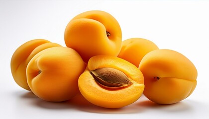 Wall Mural - Ripe juicy apricots ready to eat.  Sweet and sunny!