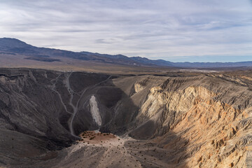 Wall Mural - Ubehebe Craters / maar and tuff ring, volcanic. Death Valley National Park, California. Mojave Desert / Basin and Range Province. 