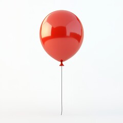 Wall Mural - red balloon on white background. red ballon. Ballon