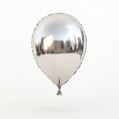 Wall Mural - silver balloon on white background. silver ballon. Ballon