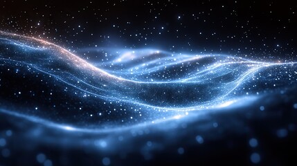 Wall Mural - a black hole bends space and stars, a dark background for adventure and exploration, a wallpaper des