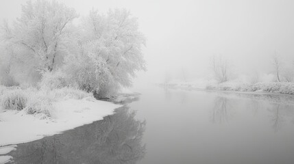 Wall Mural - Icy whites, silvers