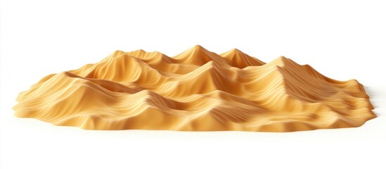 Desert landscape model in plastic packaging isolated on a clean white background for creative and commercial use