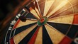 © MarkFinal - Precision Darts Hitting the Bullseye in Soft Light