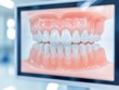 © Siripong - Dental treatment showcase perfect teeth model dental clinic medical illustration professional environment close-up view
