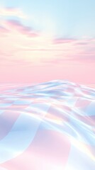 Wall Mural - a beautiful pink and blue sky with a wave in the water