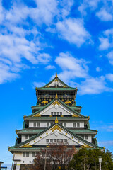 Canvas Print - 青空と大阪城