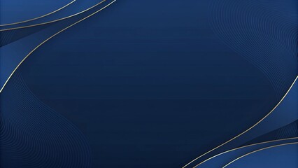 Aufkleber - Blue luxury background with golden line, blue curve, shiny dots and glitter light effect. Elegant style design. Luxury dark blue background with halftone gold line curved and lighting effect