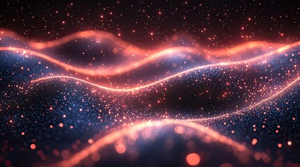 Wall Mural - abstract background with particle or futuristic light, representing digital connection or binary cod