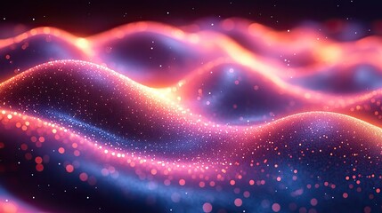 Wall Mural - abstract bokeh or stream in 3d art, representing the future of light travel or particle of metaverse