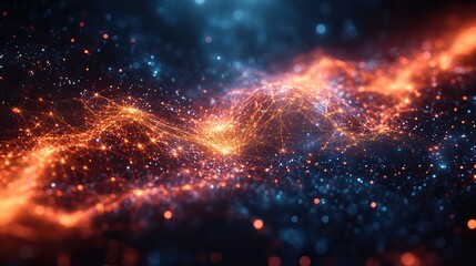 Wall Mural - an abstract polygon background with connecting lines, representing technology, internet structure, a