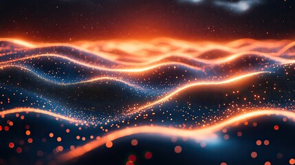 Wall Mural - digital network connection and data transformation for an electronic server symbolize database, boke