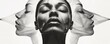 © PUKPIK - Symmetric Monochrome Abstractions: Geometric Human Portraits with Clean Textures