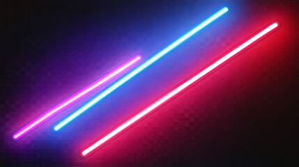 isolated neon led lamp tube line with blue glow vector on transparent background. realistic 3d light