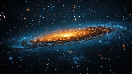 Wall Mural - The Milky Way galaxy stretches across the cosmos, representing astronomy, science, and environmental conservation, with stars and celestial objects highlighting the vastness of the universe.