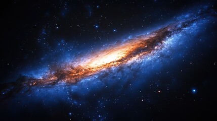 Wall Mural - The Milky Way galaxy stretches across the cosmos, representing astronomy, science, and environmental conservation, with stars and celestial objects highlighting the vastness of the universe.