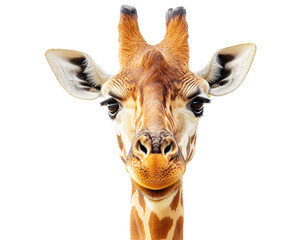 Wall Mural - Isolated Giraffe Head Close-up