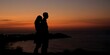 © Flamenco - silhouette of a romantic couple in the sunset