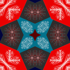 Wall Mural - Seamless Christmas snowflake pattern. Christmas texture. New Year's snowflake texture Merry Christmas. Happy New Year.