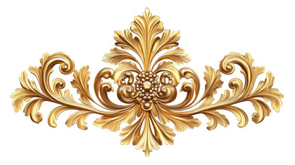 Poster - Golden Baroque Floral Ornament