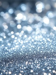 Wall Mural - Blue and Silver Glitter Background