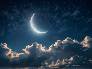 Wall Mural - moon and clouds